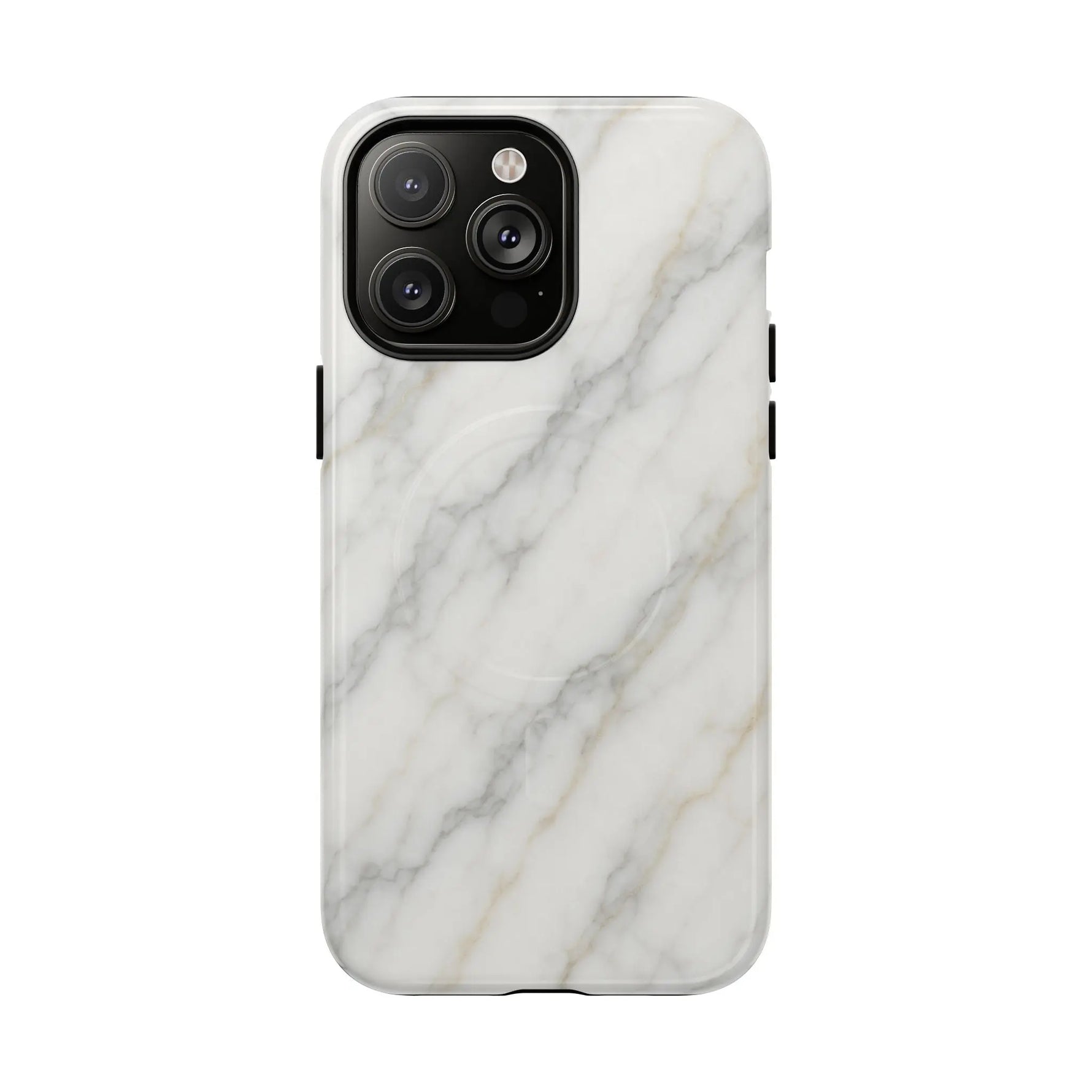 Classic White Marble iPhone Case with MagSafe - Shamo's
