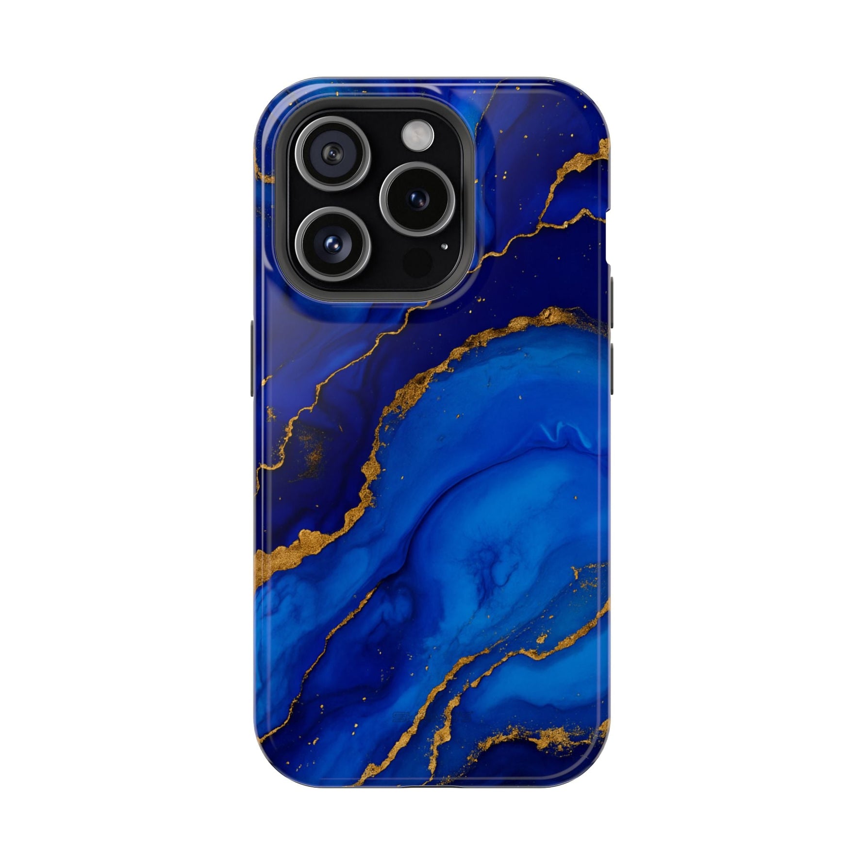 Blue Gold Marble Phone Case  Shamo's iPhone 15 Pro / Glossy / Without gift packaging