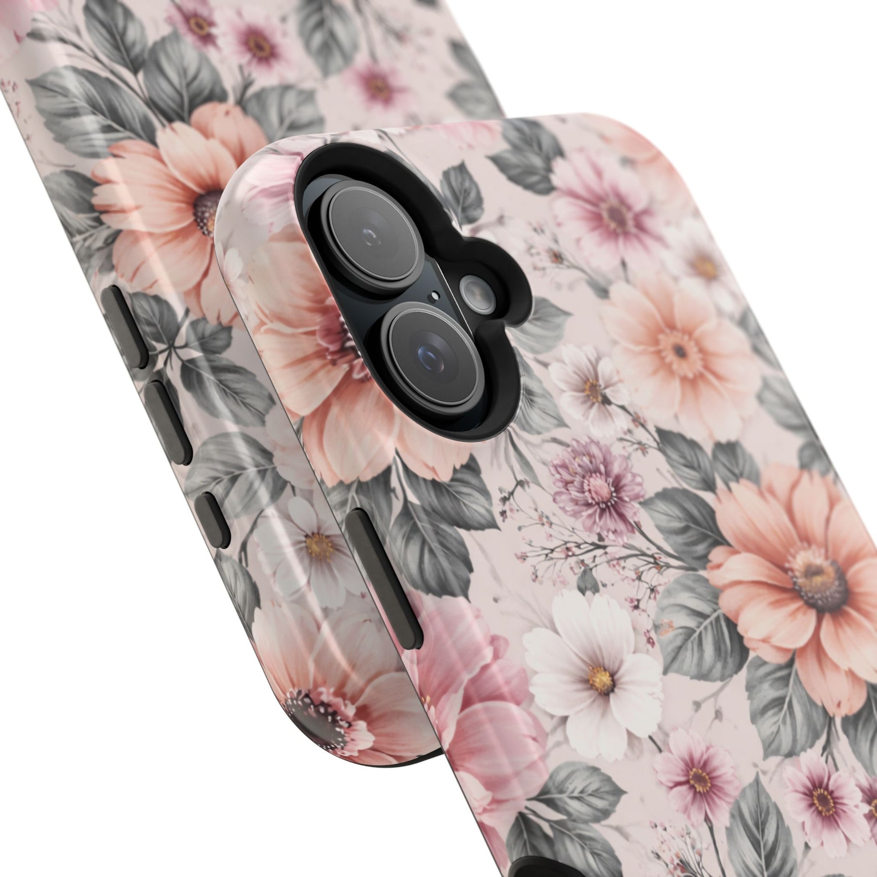 Floral Impact-Resistant Magnetic Phone Case