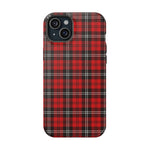 Red Tartan Plaid Impact-Resistant iPhone Case | MagSafe compatibility  Shamo's iPhone 15 Plus / Matte