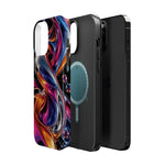 Liquid Aurora MagSafe Phone Case – Colorful Chrome-Effect Swirls | Glossy