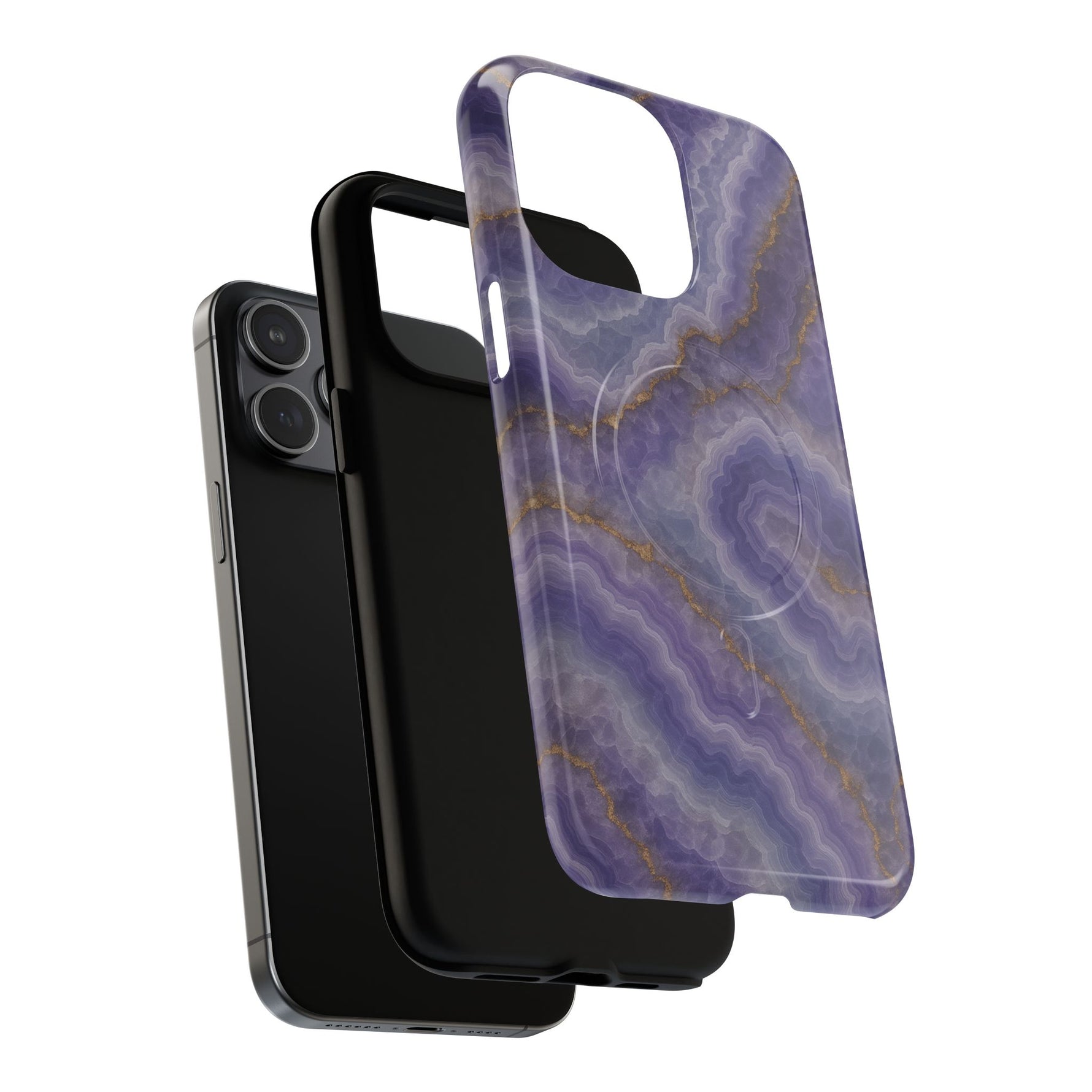 Purple Agate Marble iPhone Case with MagSafe - Shamo's