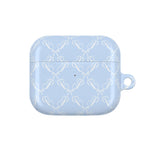 Pastel Blue Bow Pattern AirPod Case — Elegant Bow Pattern Protective Cover