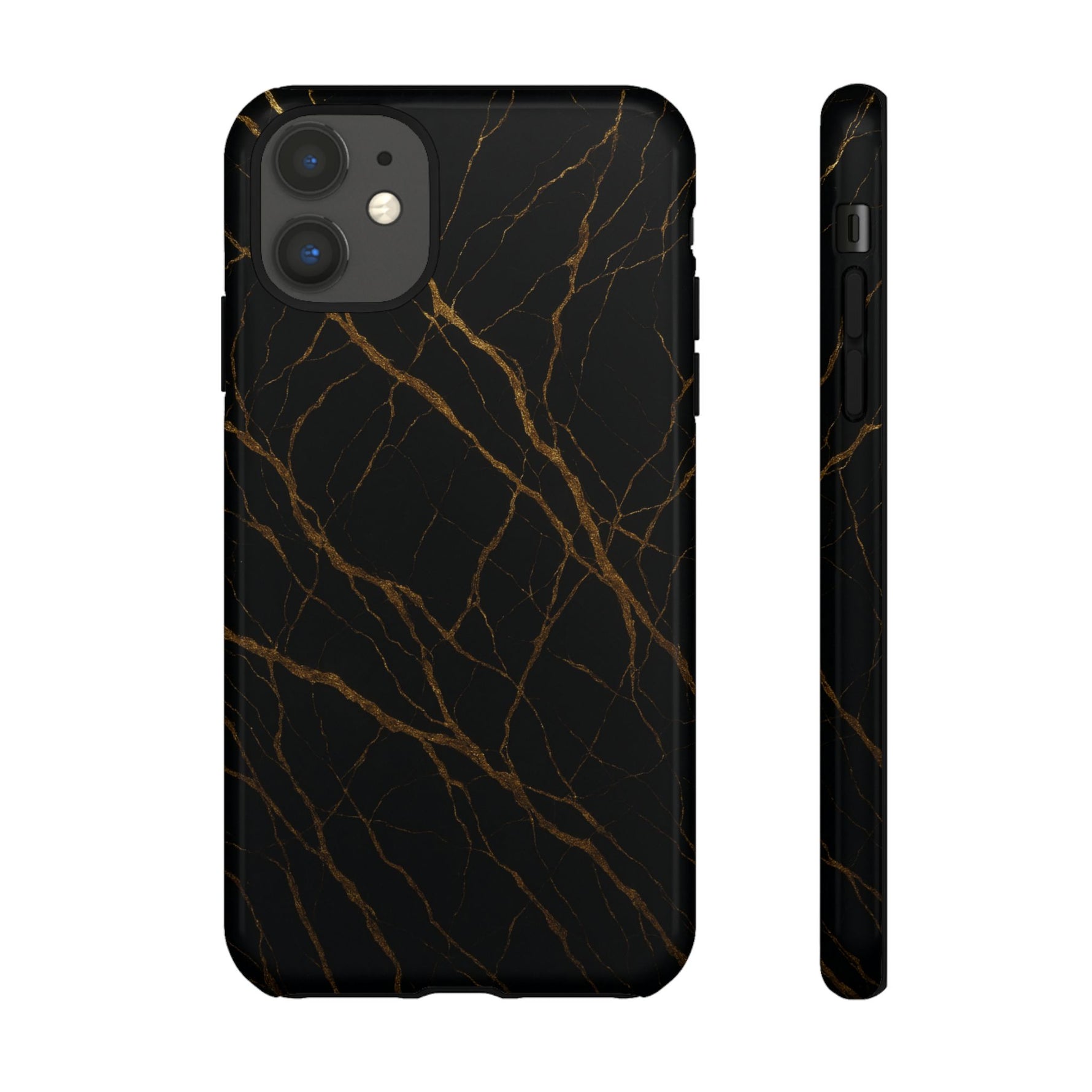 Black Marble Tough iPhone Case - Shamo's
