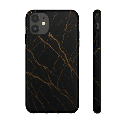 Black Marble Tough iPhone Case - Shamo's