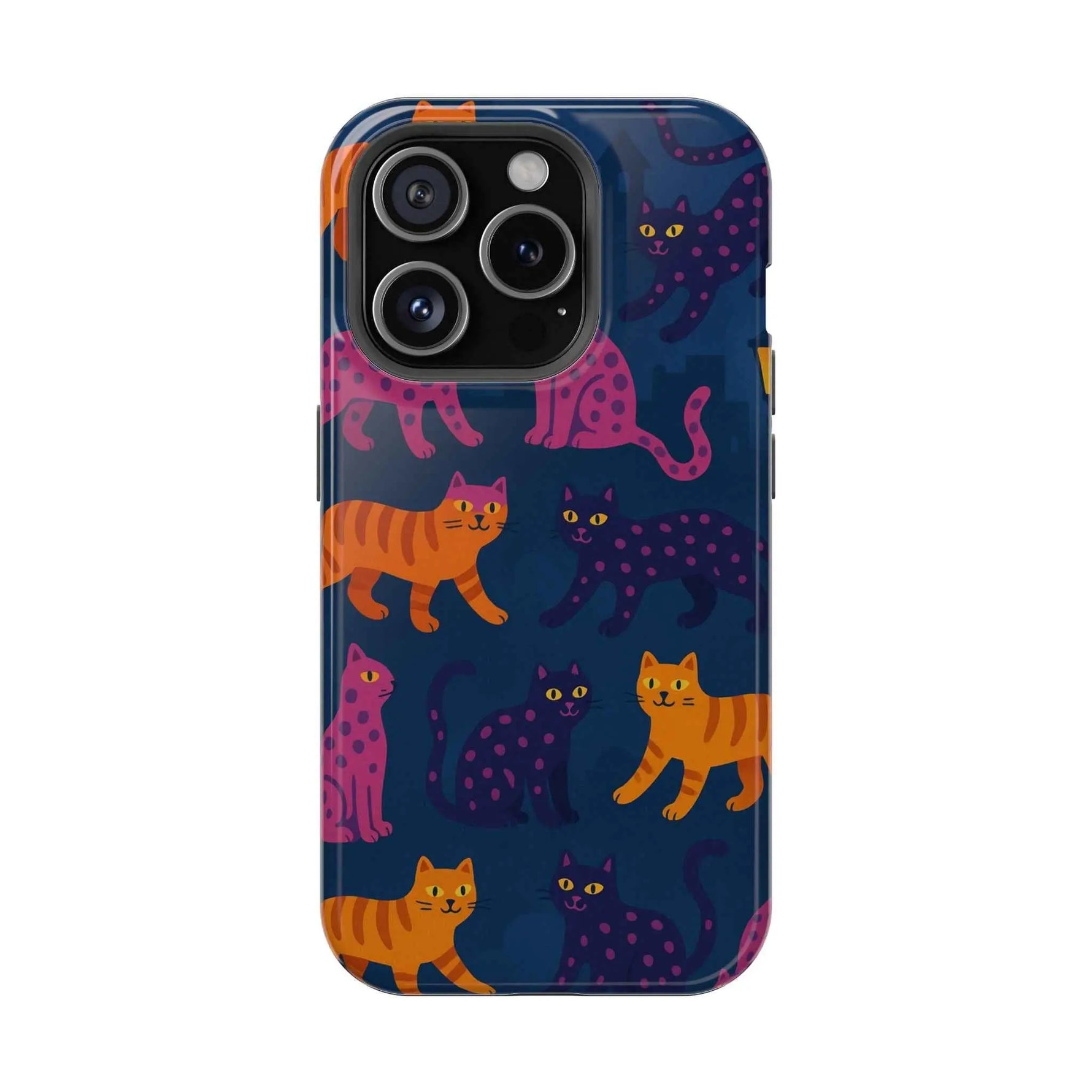 Colorful Cat Phone Case - MagSafe Impact-Resistant