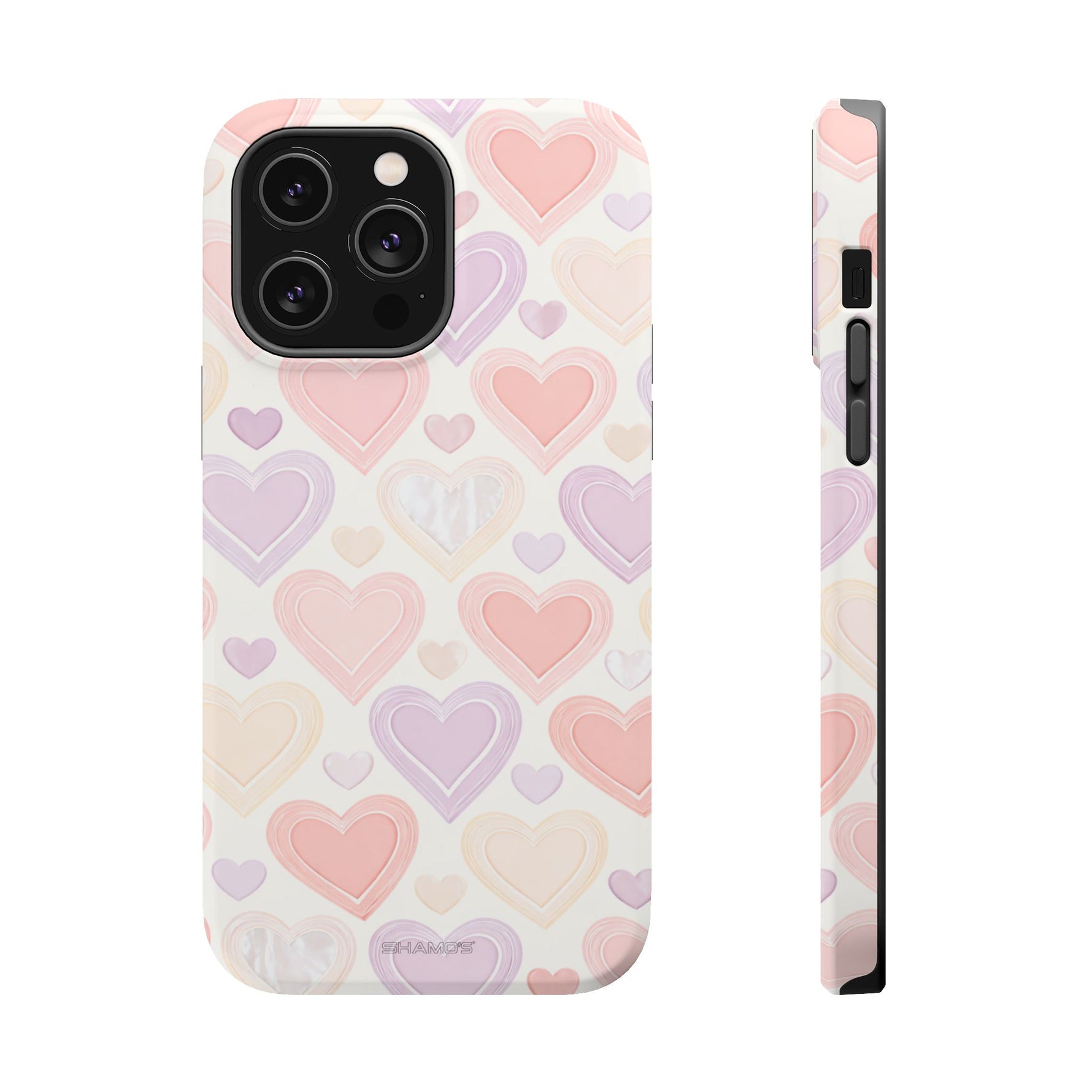 Pastel Heart Love MagSafe Impact-Resistant iPhone Case