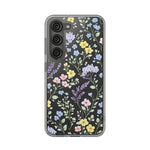 Clear Floral Impact-Resistant Phone Case — Pastel Wildflower Design