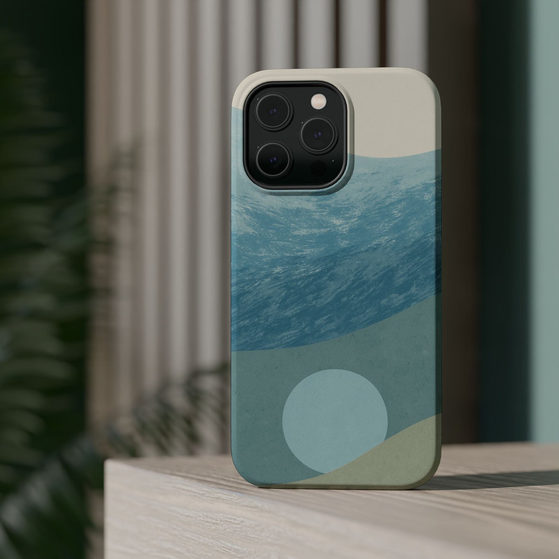 “Calm Over Chaos” Abstract Ocean Wave iPhone Case | MagSafe Compatible  Shamo's