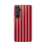 Red Burgundy  Stripes Magnetic Impact-Resistant Phone Case | MagSafe Compatible