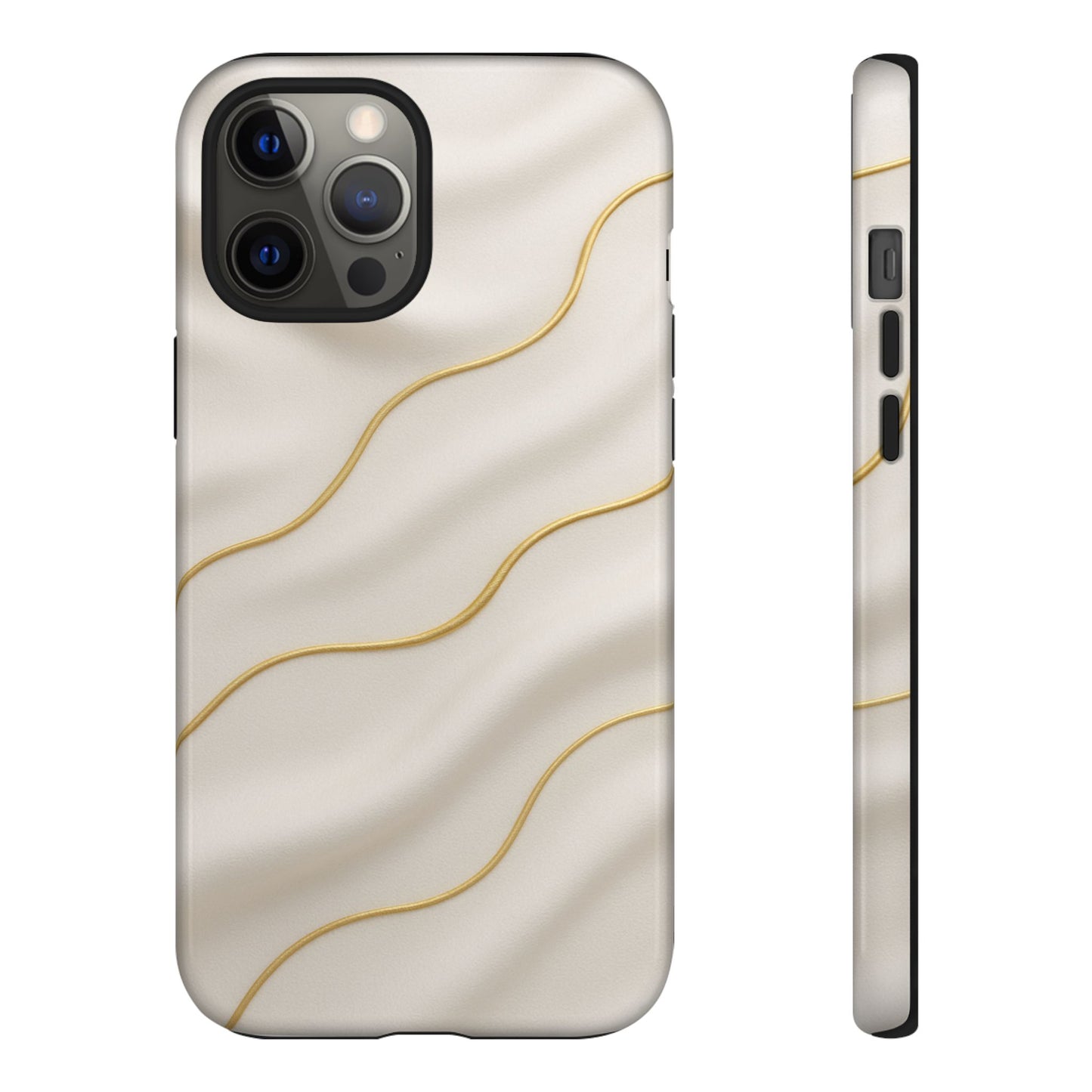 Elegant Gold Wave Tough iPhone Case - Shamo's