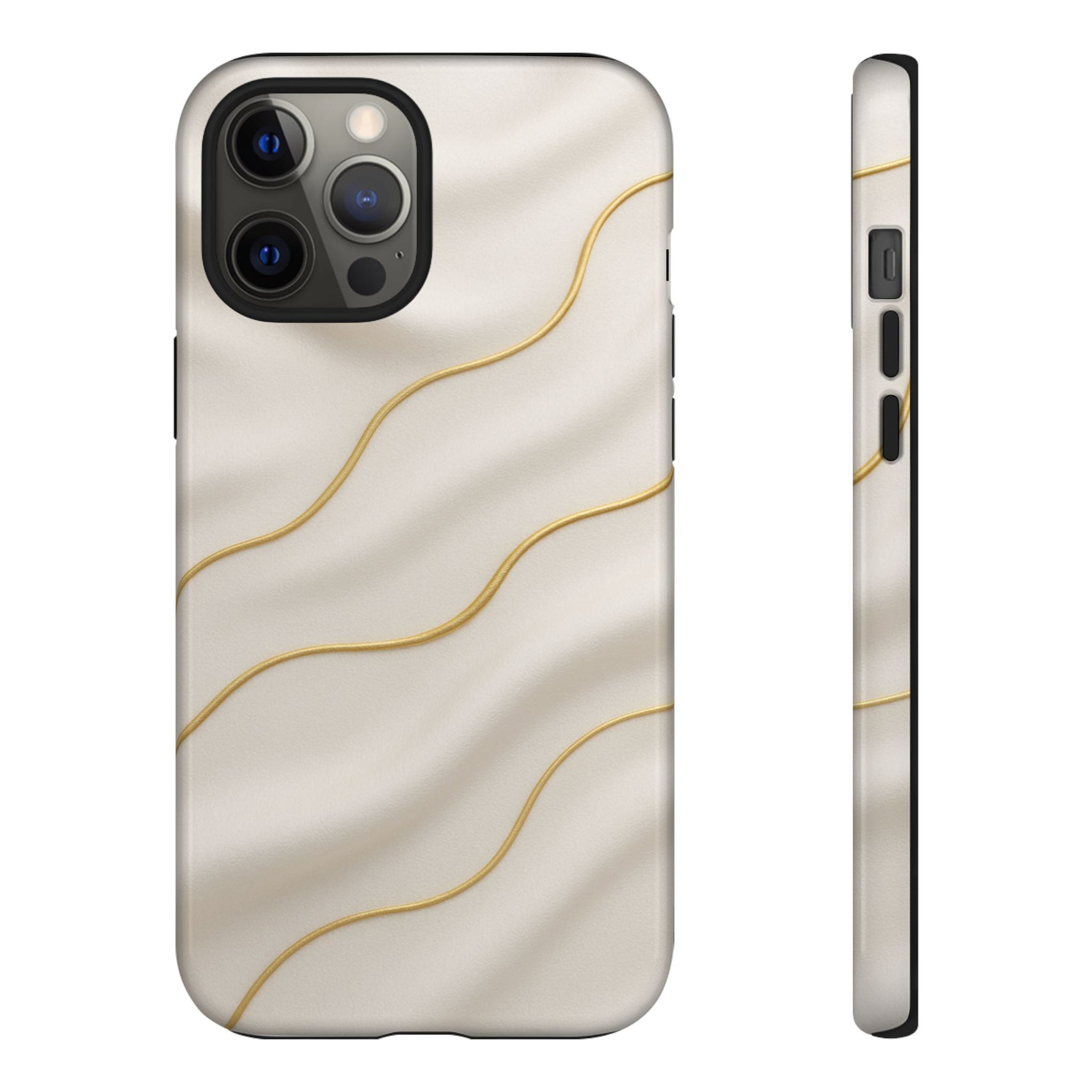 Elegant Gold Wave Tough iPhone Case - Shamo's