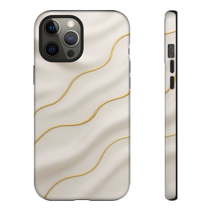 Elegant Gold Wave Tough iPhone Case - Shamo's