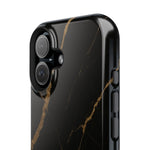 Black & Gold Marble iPhone Case with MagSafe - iPhone 17 / Glossy - Shamo's