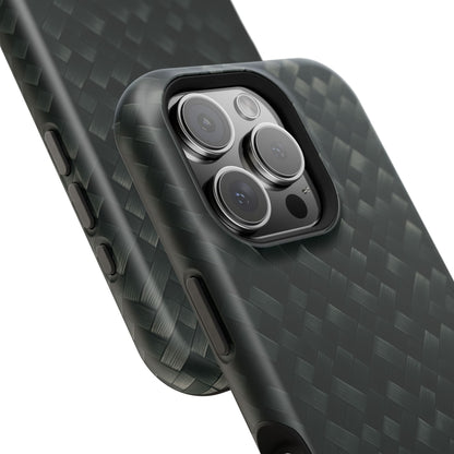 Dark Carbon Fiber Texture Magnetic Impact-Resistant iPhone Case | MagSafe compatible  Shamo's