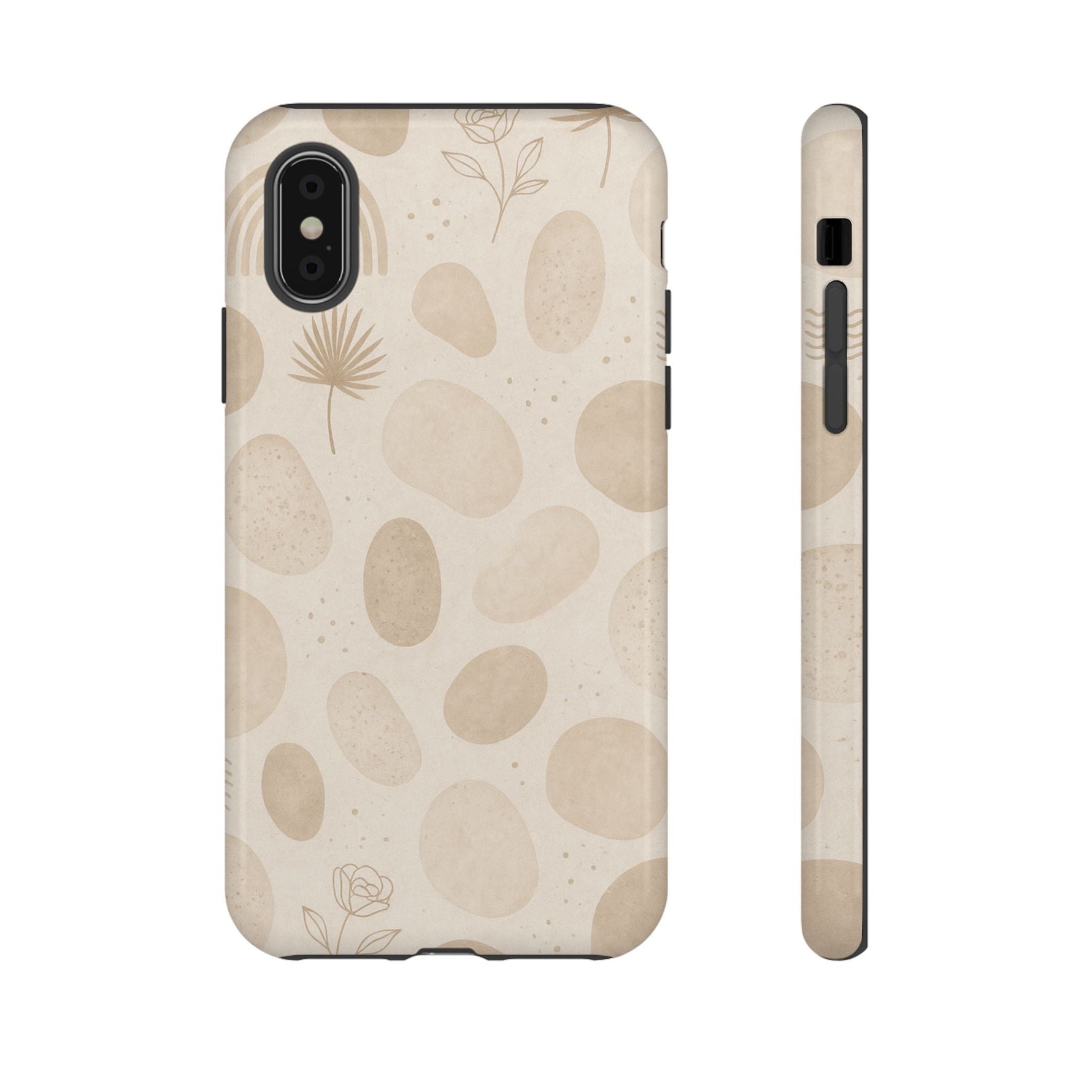 Neutral Pebble Pattern Tough iPhone Case  Shamo's iPhone X / Glossy