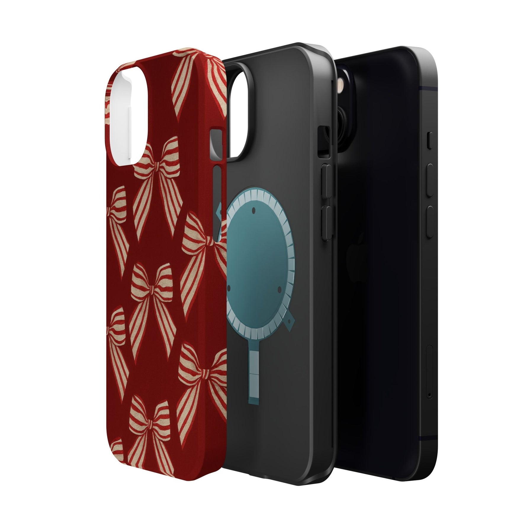 Holiday Red Bow iPhone Case — Impact‑Resistant iPhone Cover with MagSafe compatibility  Shamo's