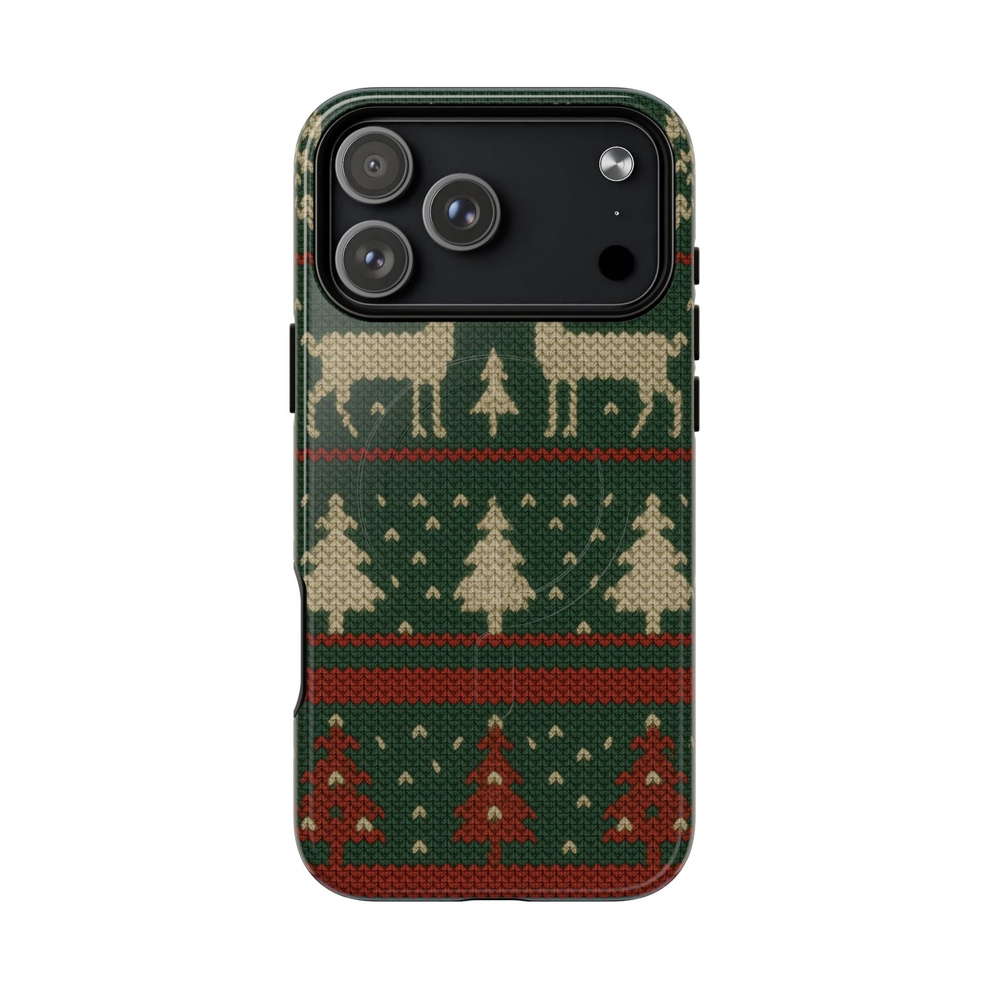 Holiday Knit Reindeer MagSafe Tough iPhone Case