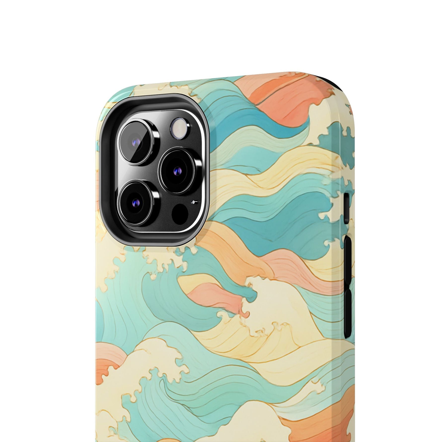Ocean Wave Tough Phone Case — Pastel Retro Surf Pattern  Shamo's