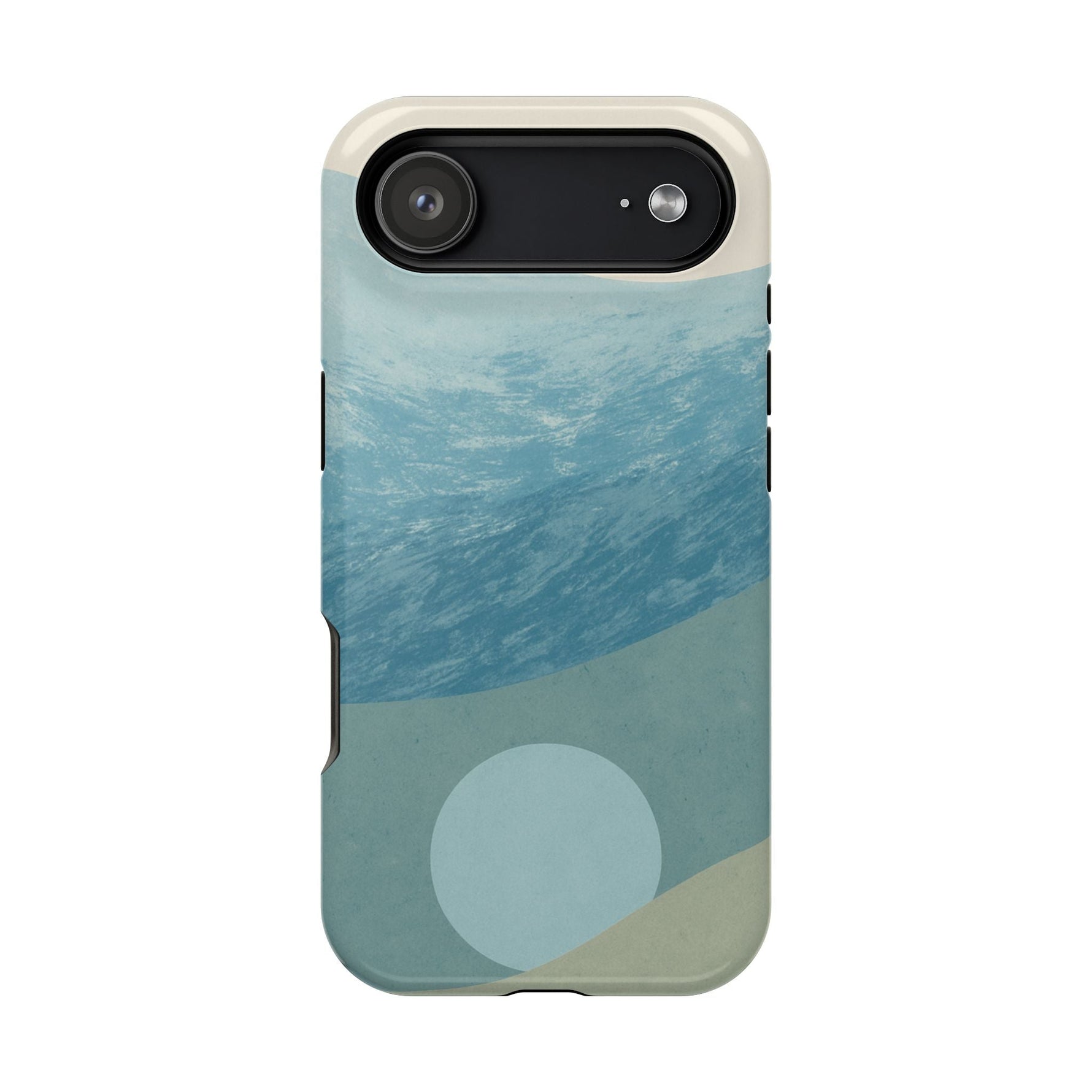 “Calm Over Chaos” Abstract Ocean Wave iPhone Case | MagSafe Compatible  Shamo's iPhone 17 Air / Glossy
