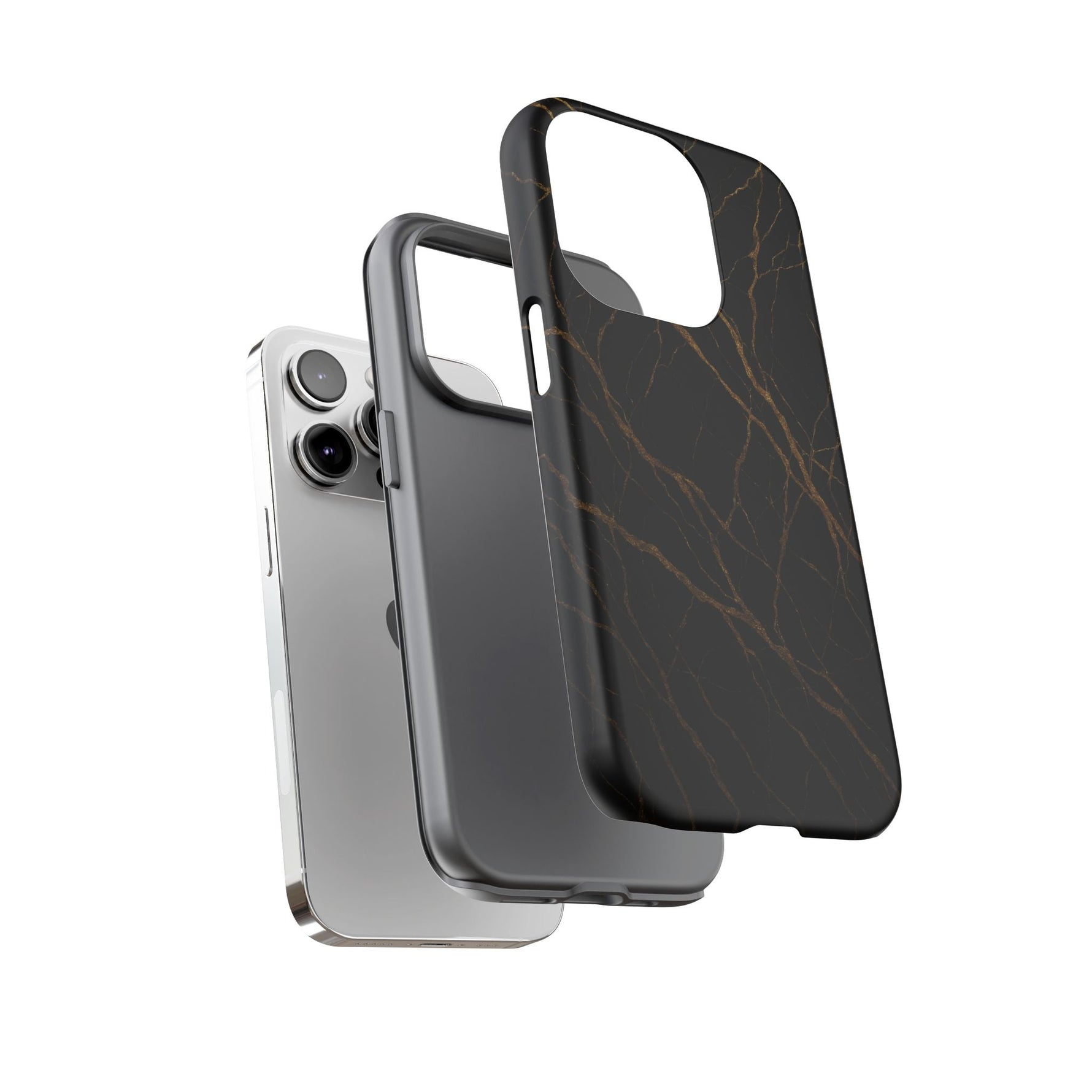 Black Marble Tough iPhone Case  Shamo's
