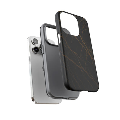 Black Marble Tough iPhone Case