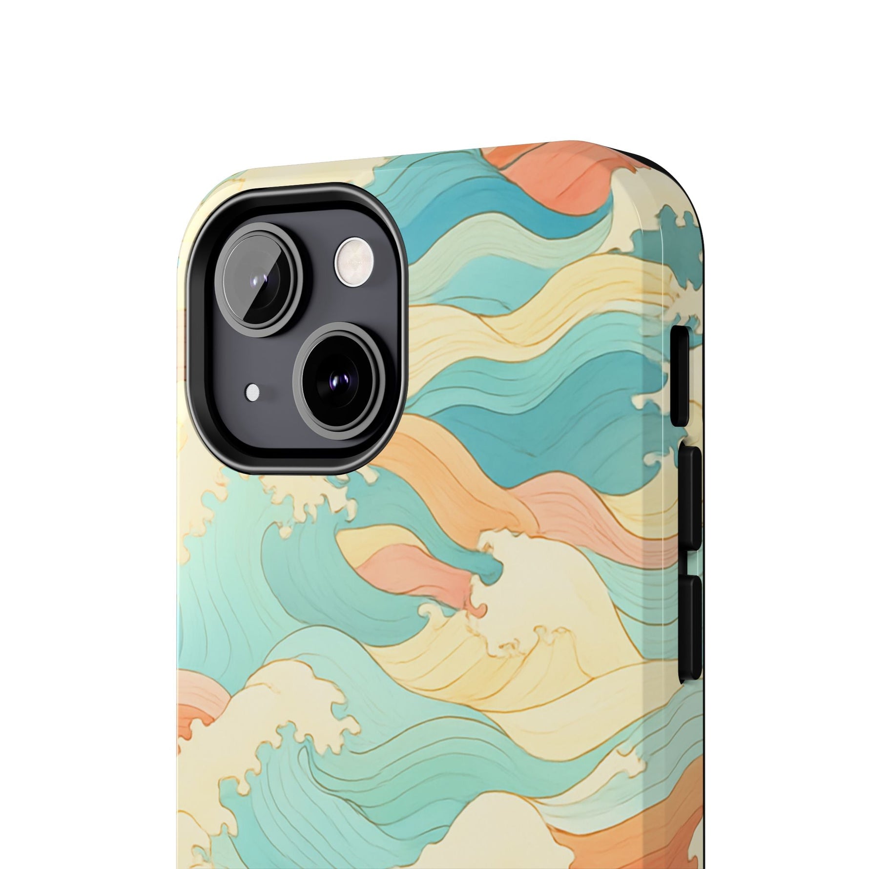Ocean Wave Tough Phone Case — Pastel Retro Surf Pattern  Shamo's