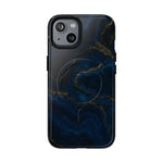 Midnight Marble iPhone Case with MagSafe - iPhone 14 / Glossy - Shamo's