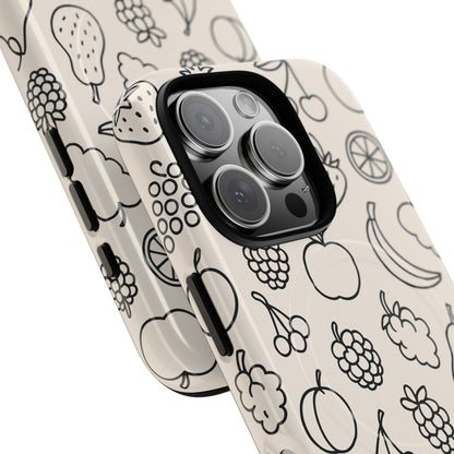Fruit Pattern Tough iPhone Case | Compatible with MagSafe