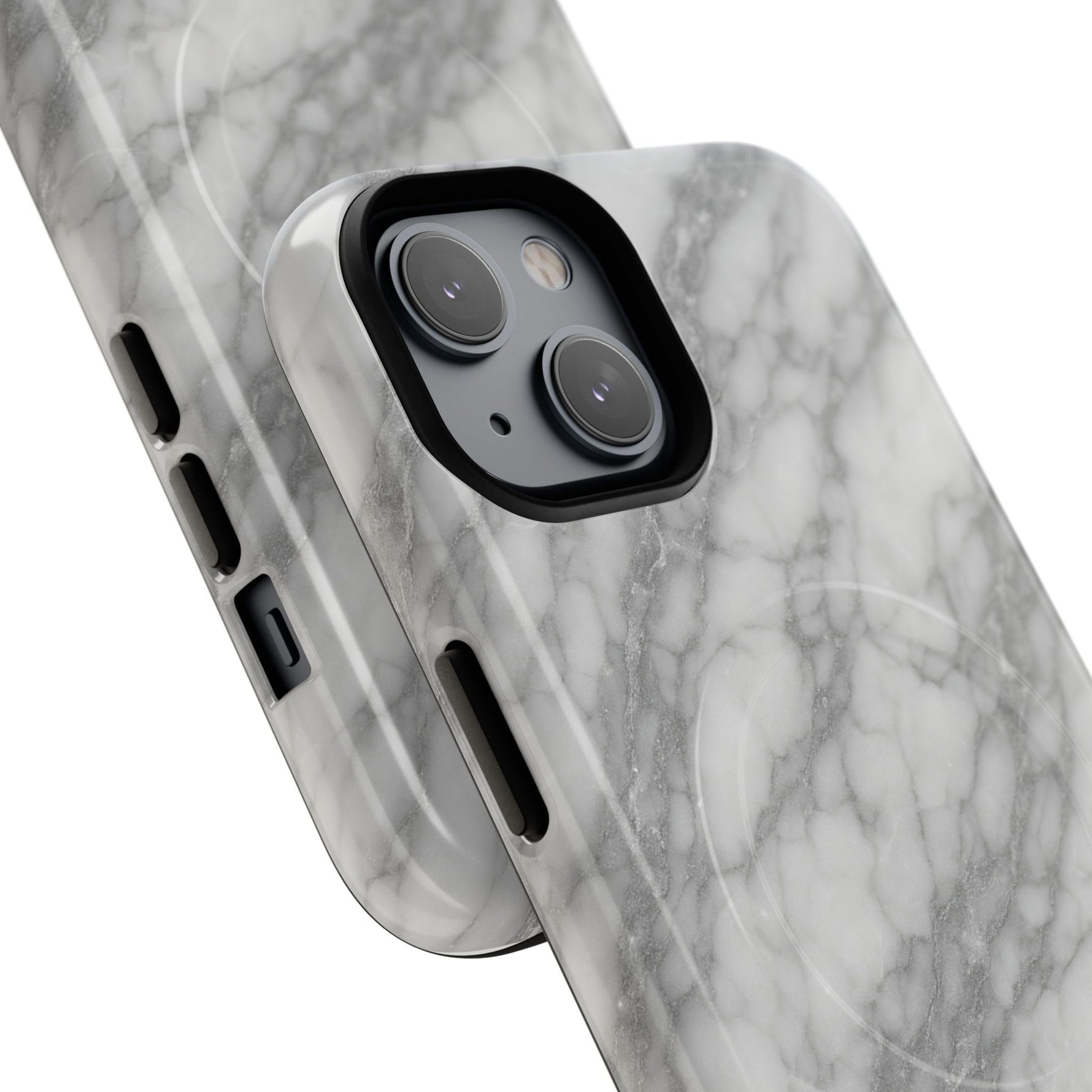 Silver Mist Marble iPhone Case with MagSafe - Shamo's