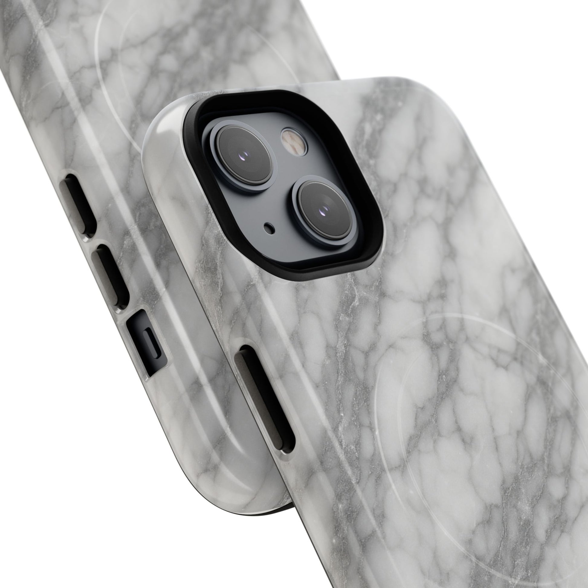 Silver Mist Marble iPhone Case with MagSafe - Shamo's
