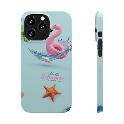 Slim Phone Cases with Hello Summer design