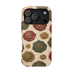 Vintage Wax Seal Pattern Magnetic Impact-Resistant Phone Case with MagSafe Compatibility