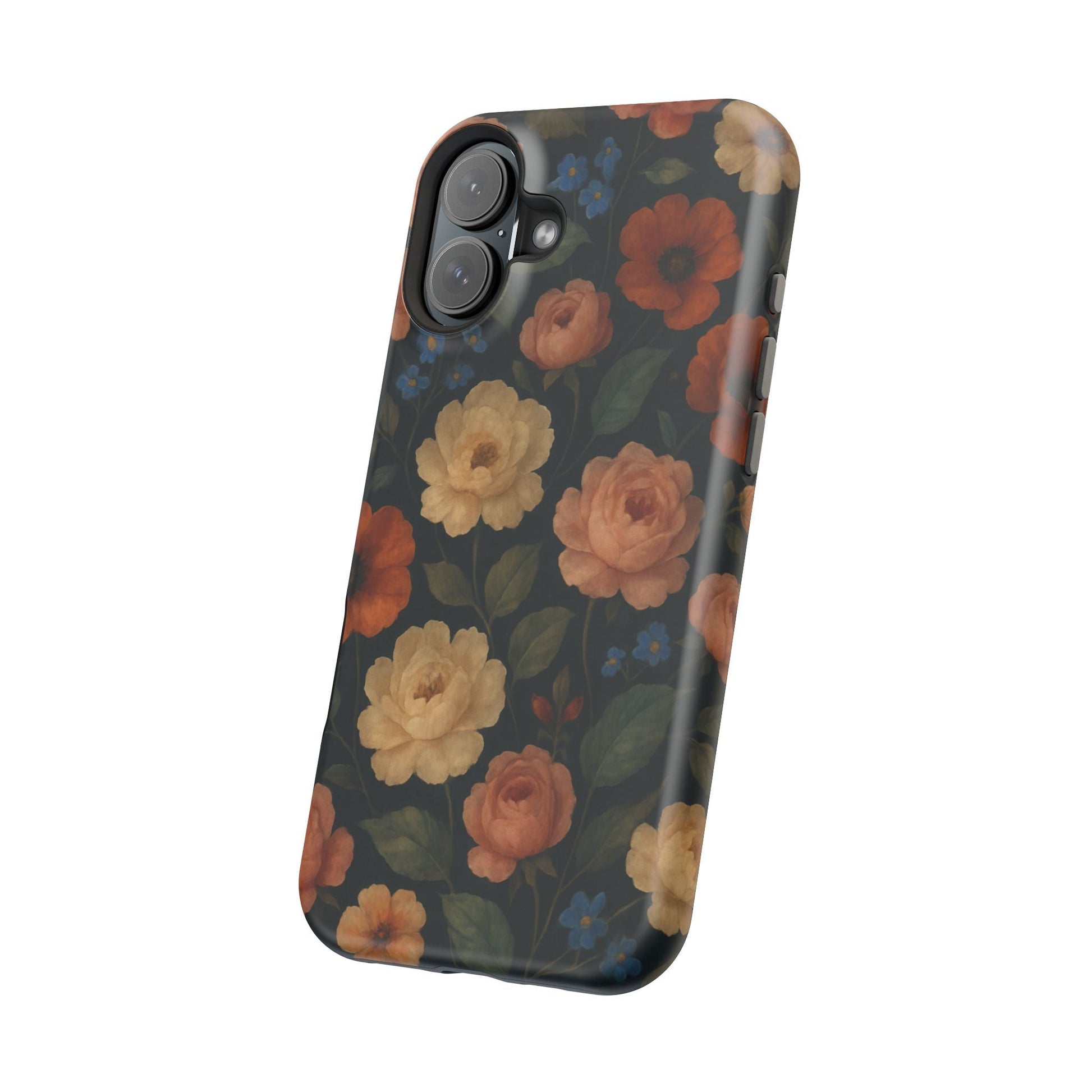 Floral Vintage Rose Magnetic Impact iPhone Case with MagSafe  Shamo's