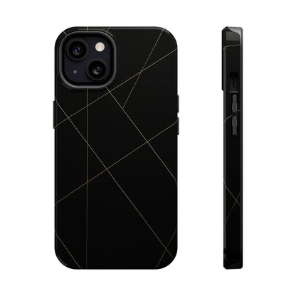 Black Geometric Design iPhone Case | MagSafe  Shamo's iPhone 13 / Glossy
