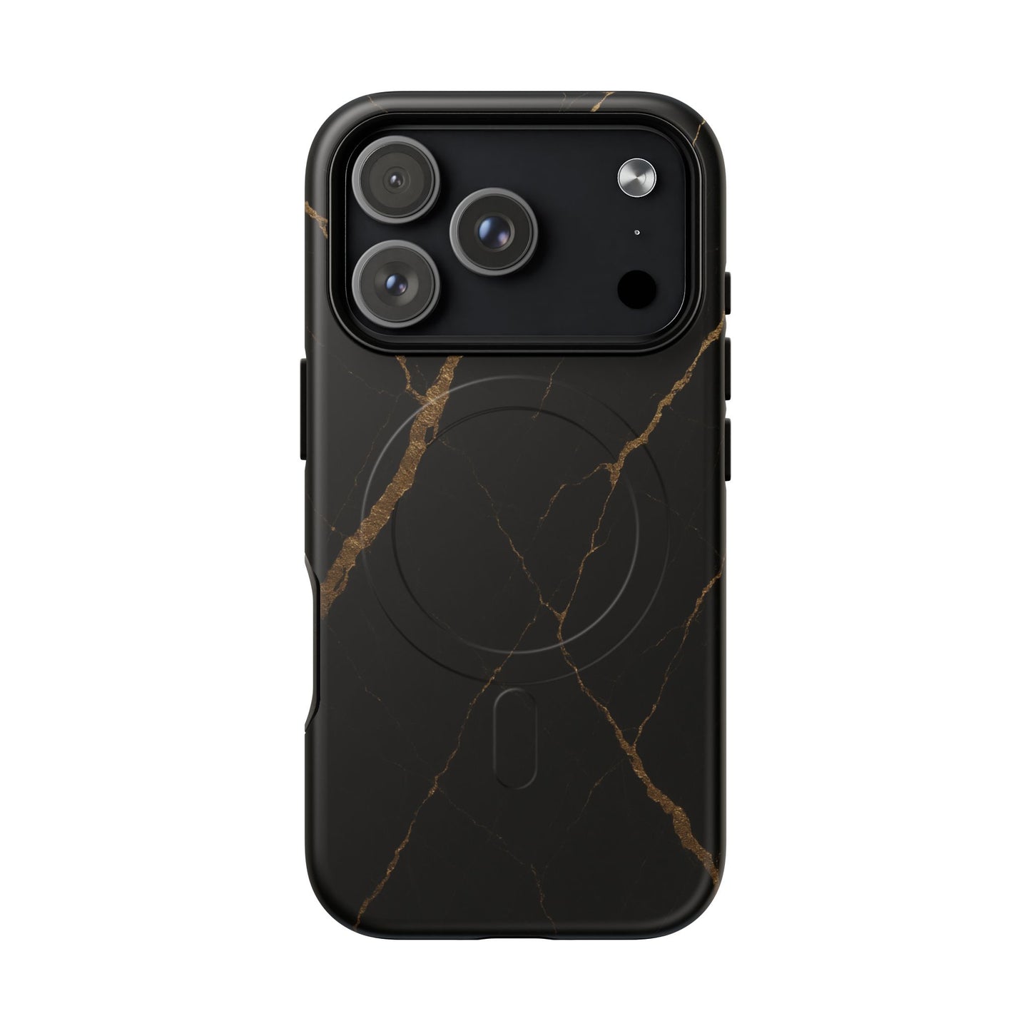 Black & Gold Marble iPhone Case with MagSafe - Shamo's