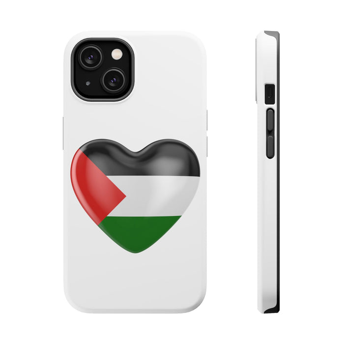 MagSafe Tough Cases with Palestinian flag in heart shape