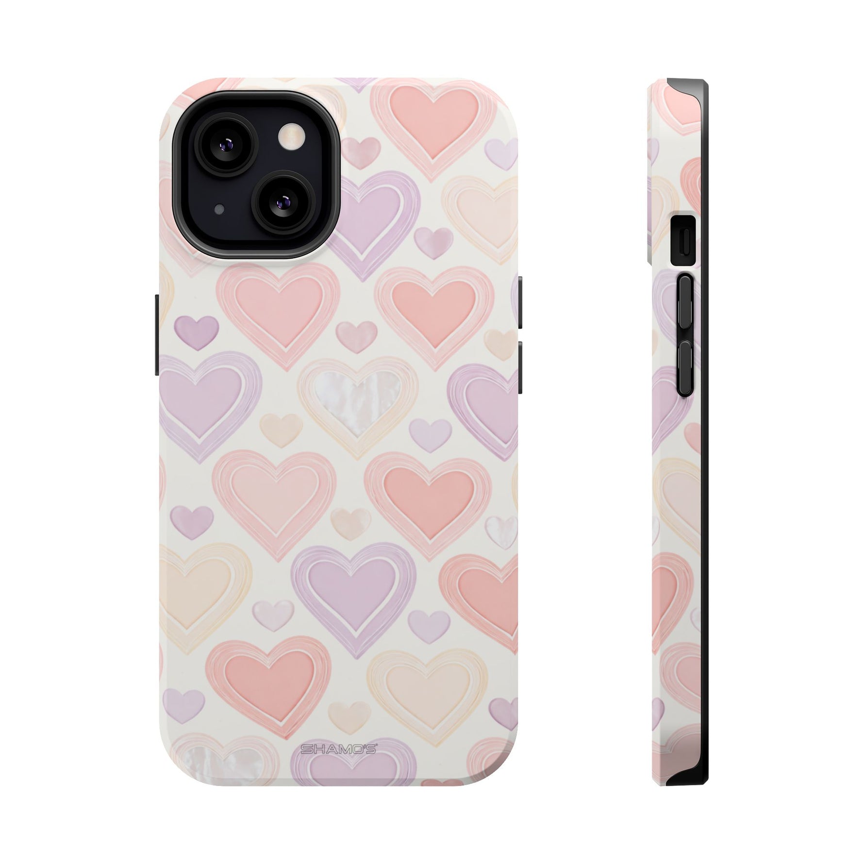 Pastel Heart Love MagSafe Impact-Resistant iPhone Case
