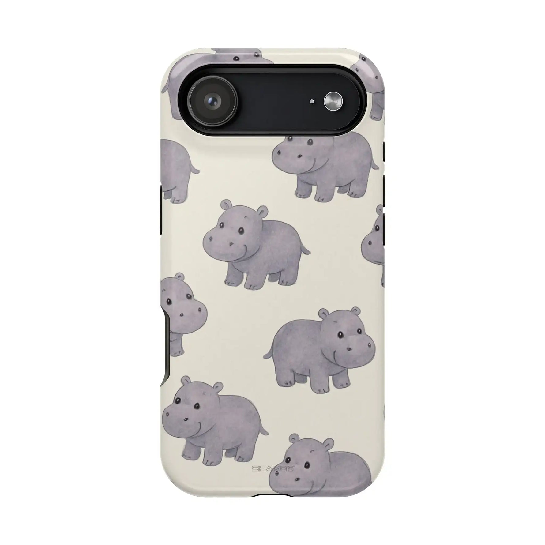 Cute Tiny Hippo Magnetic Impact-Resistant Phone Case