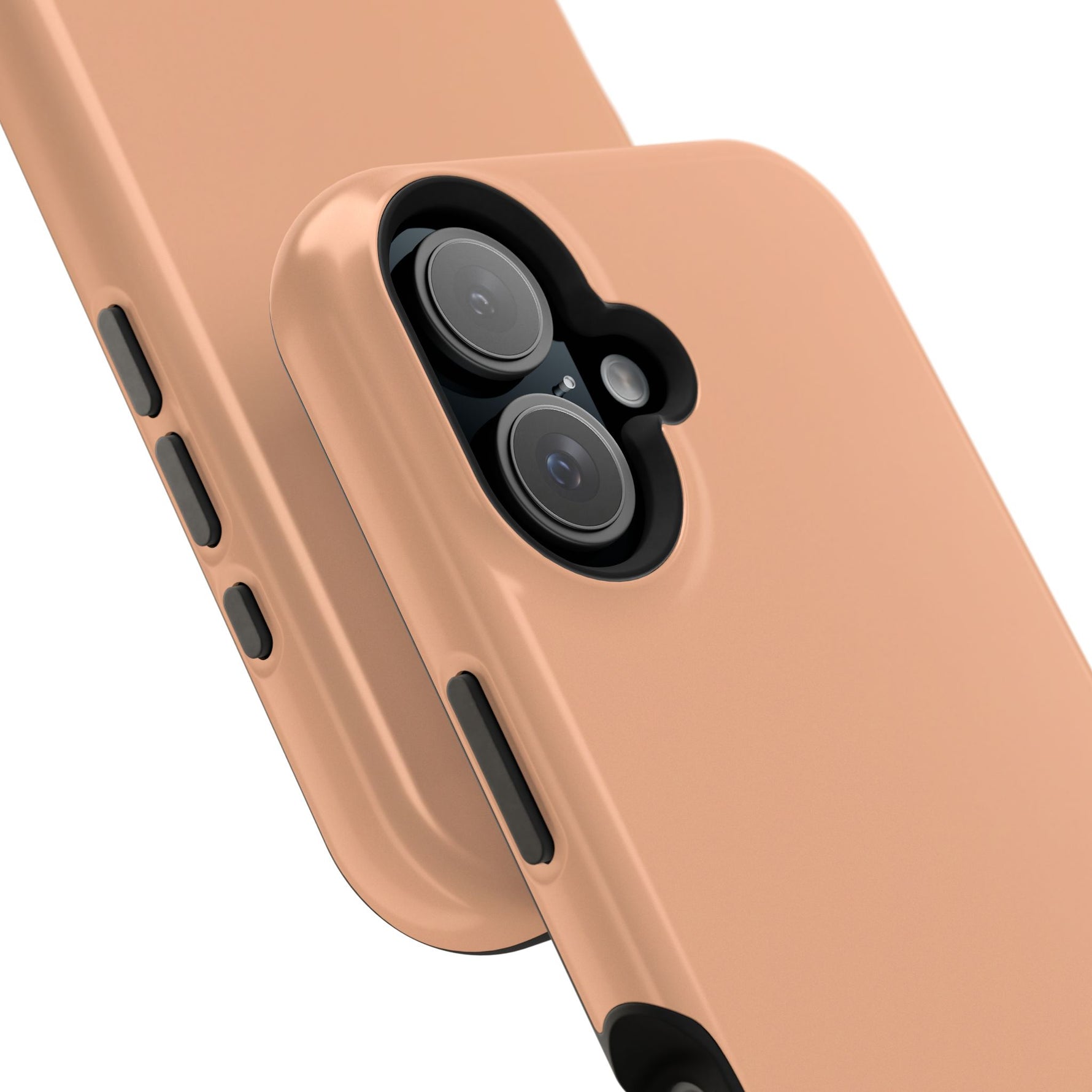 Peach Sorbet Solid Color MagSafe-Compatible Impact-Resistant iPhone Case