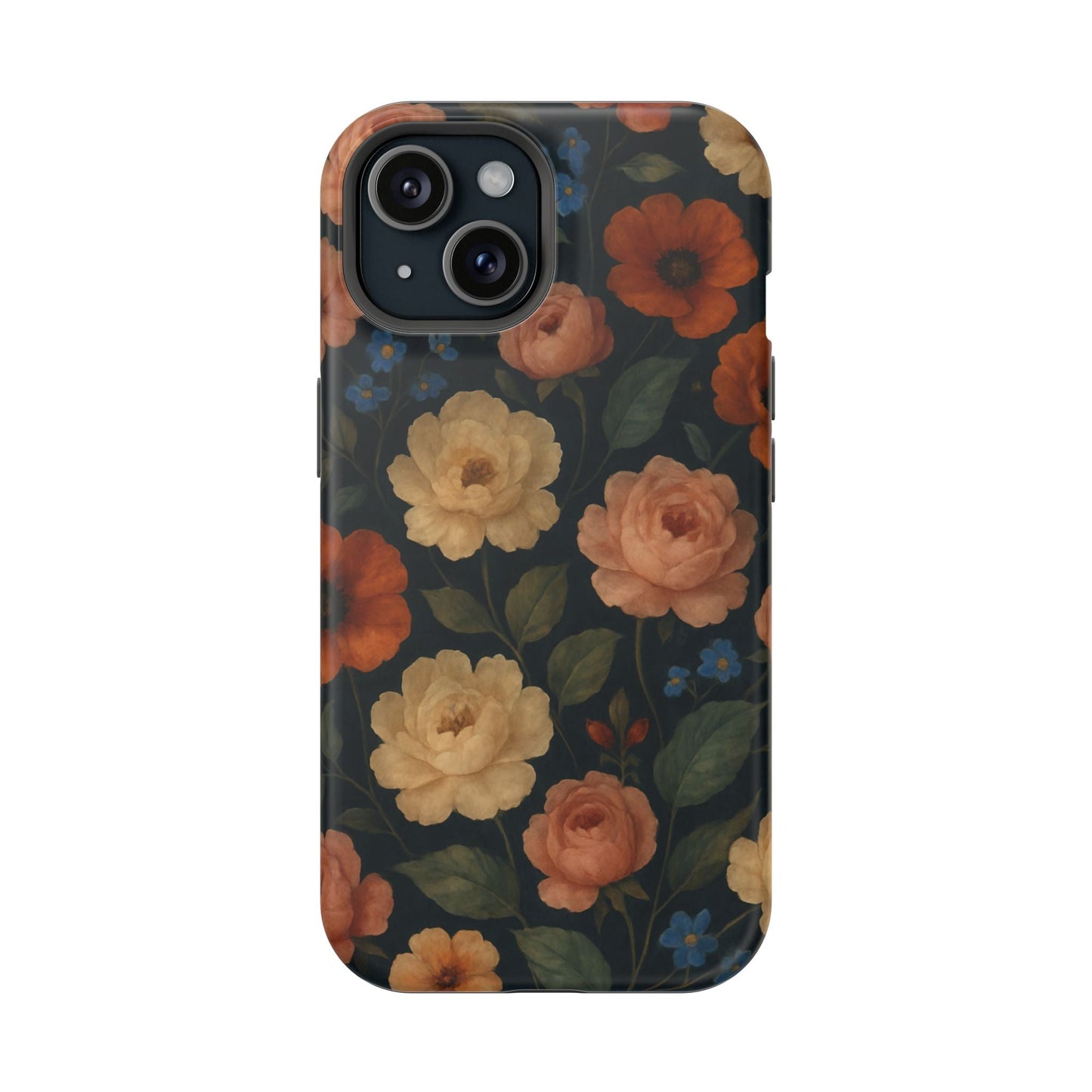 Floral Vintage Rose Magnetic Impact iPhone Case with MagSafe  Shamo's iPhone 15 / Matte
