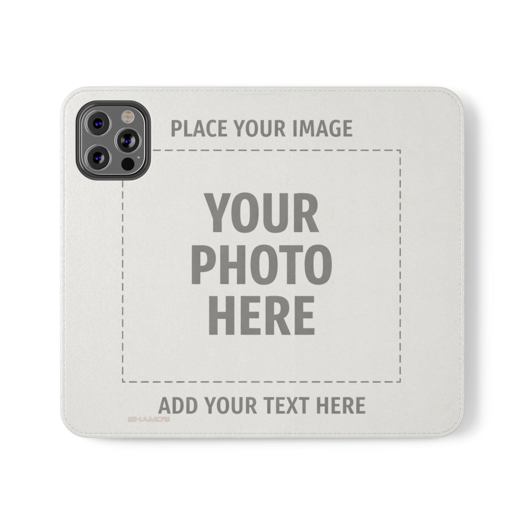 Personalized Flip Wallet Phone Case – Custom Photo & Text Wallet Cover