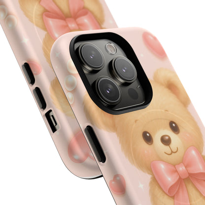 Ribbon Teddy Bear Love iPhone Case with MagSafe
