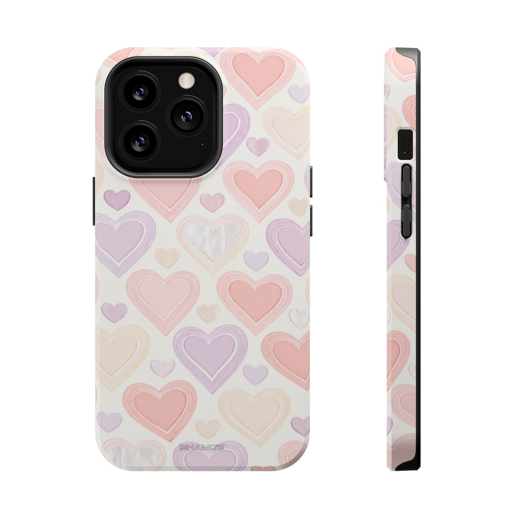 Pastel Heart Love MagSafe Impact-Resistant iPhone Case
