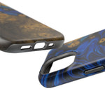 Blue Swirl & Burl Wood Impact iPhone Case | MagSafe compatible  Shamo's