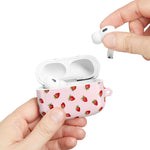 Strawberry Pattern AirPod Case | Cute Pink Protective Cover
