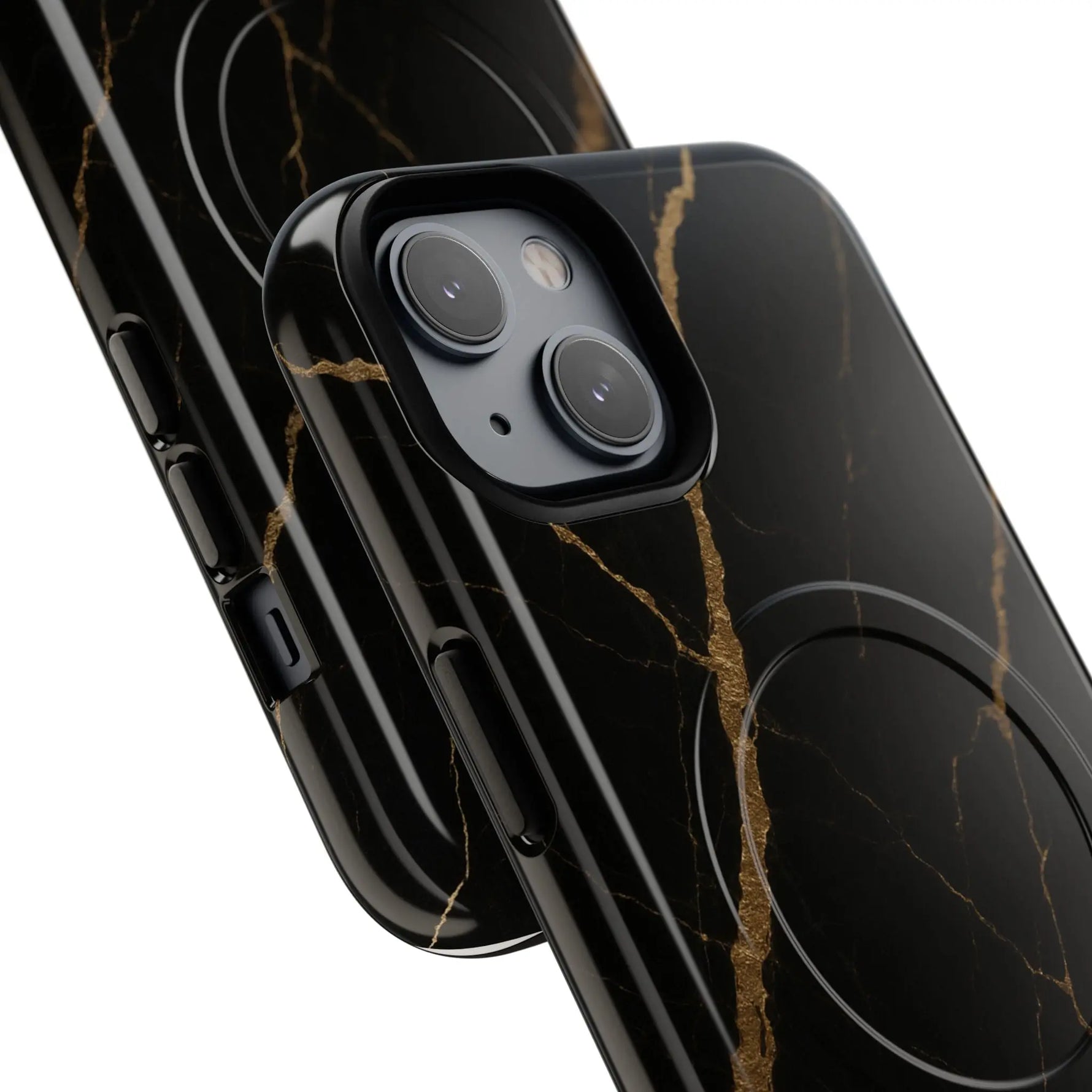 Black & Gold Marble iPhone Case with MagSafe - Shamo's