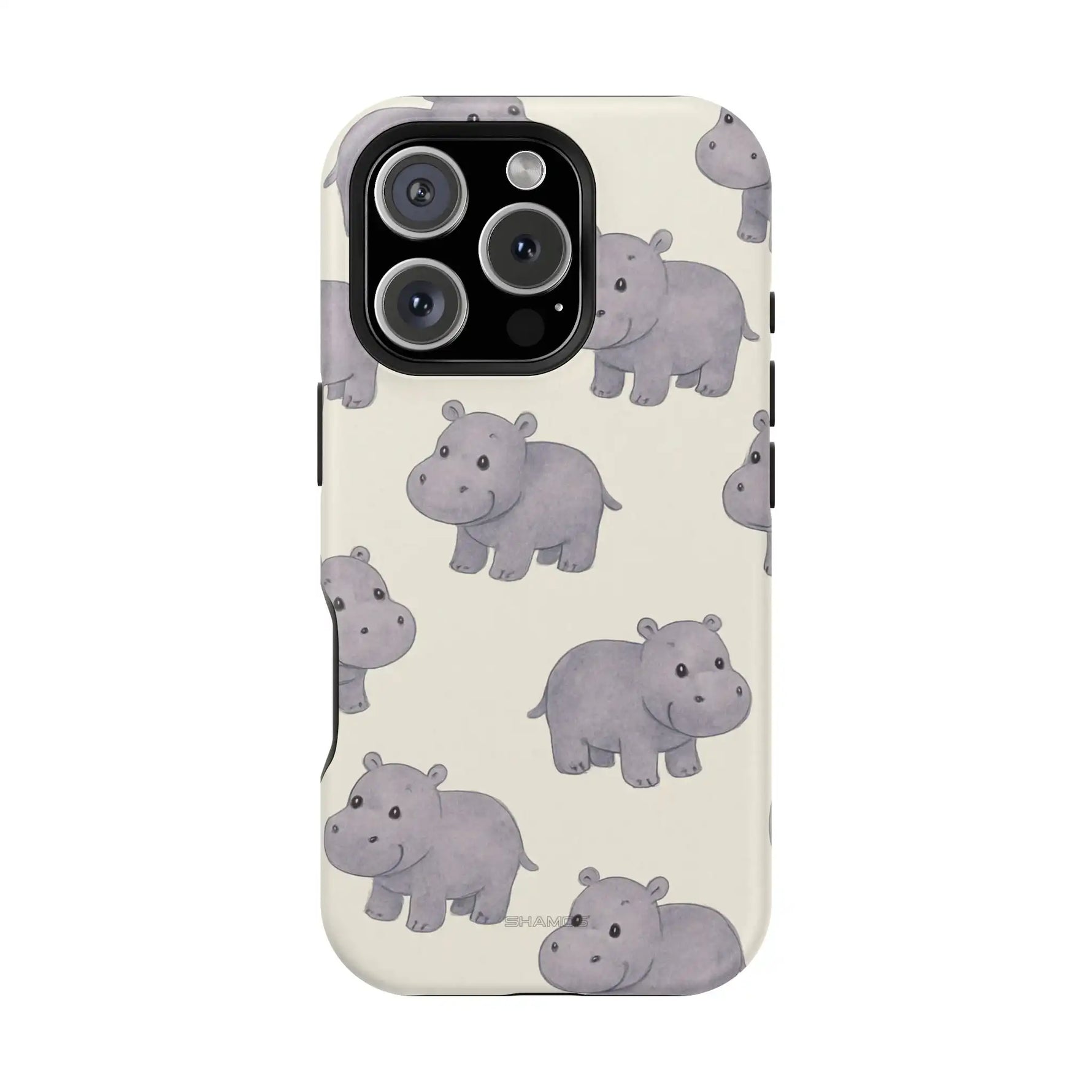 Cute Tiny Hippo Magnetic Impact-Resistant Phone Case