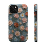 Frozen Floral Vintage Roses & Daisies iPhone Case with MagSafe compatibility  Shamo's iPhone 14 / Glossy