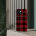 Red Tartan Plaid Impact-Resistant iPhone Case | MagSafe compatibility  Shamo's